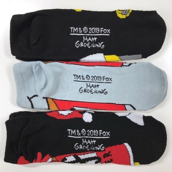 The Simpsons 6 Pack Adult No Show Low Cut Ankle Socks Duff Beer Homer Krusty Moe - Picture 4 of 6